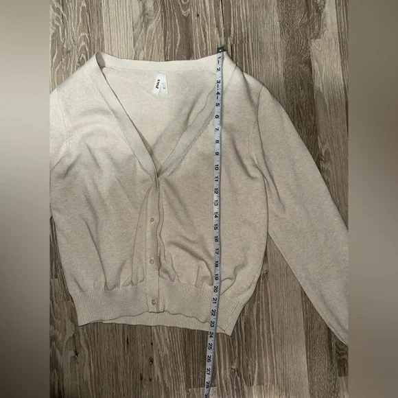 Pact Classic Fine Knit Cardigan - Sandshell Heather Large - Picture 5 of 8